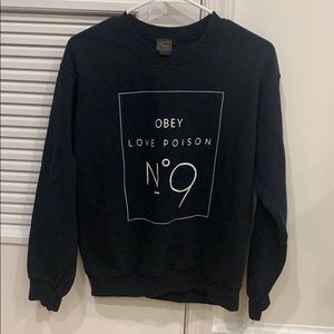 Obey black crew neck